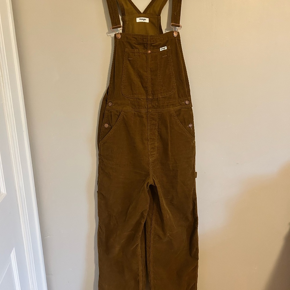 Wrangler Straight-Leg Bib Cord Overalls Sz XS Brand New